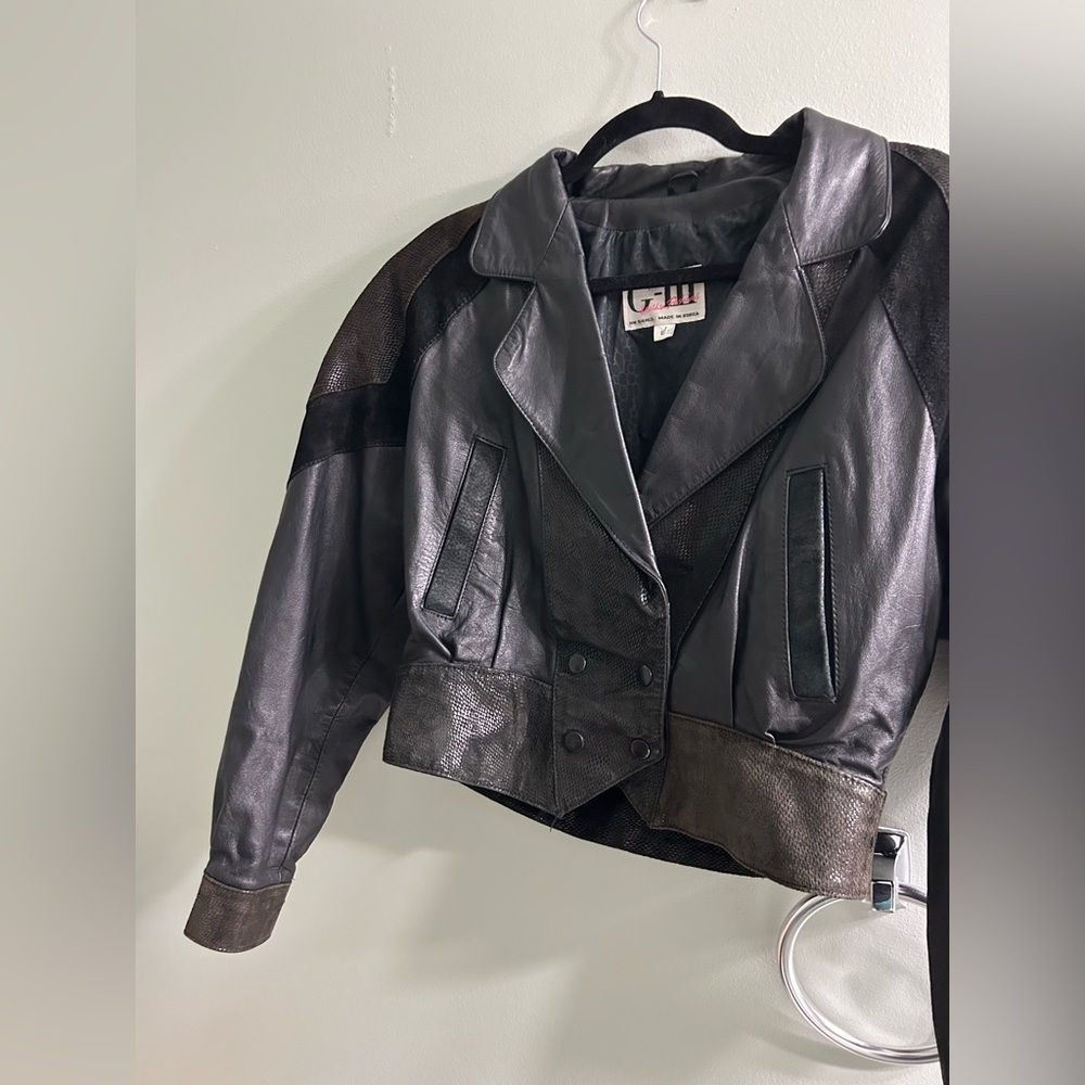 Vintage G-III Leather Jacket unique - Picture 3 of 10